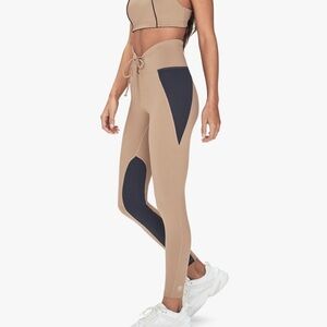 YEAR OF OURS Color Blocked Football Lace Up Leggings Women’s Large EUC